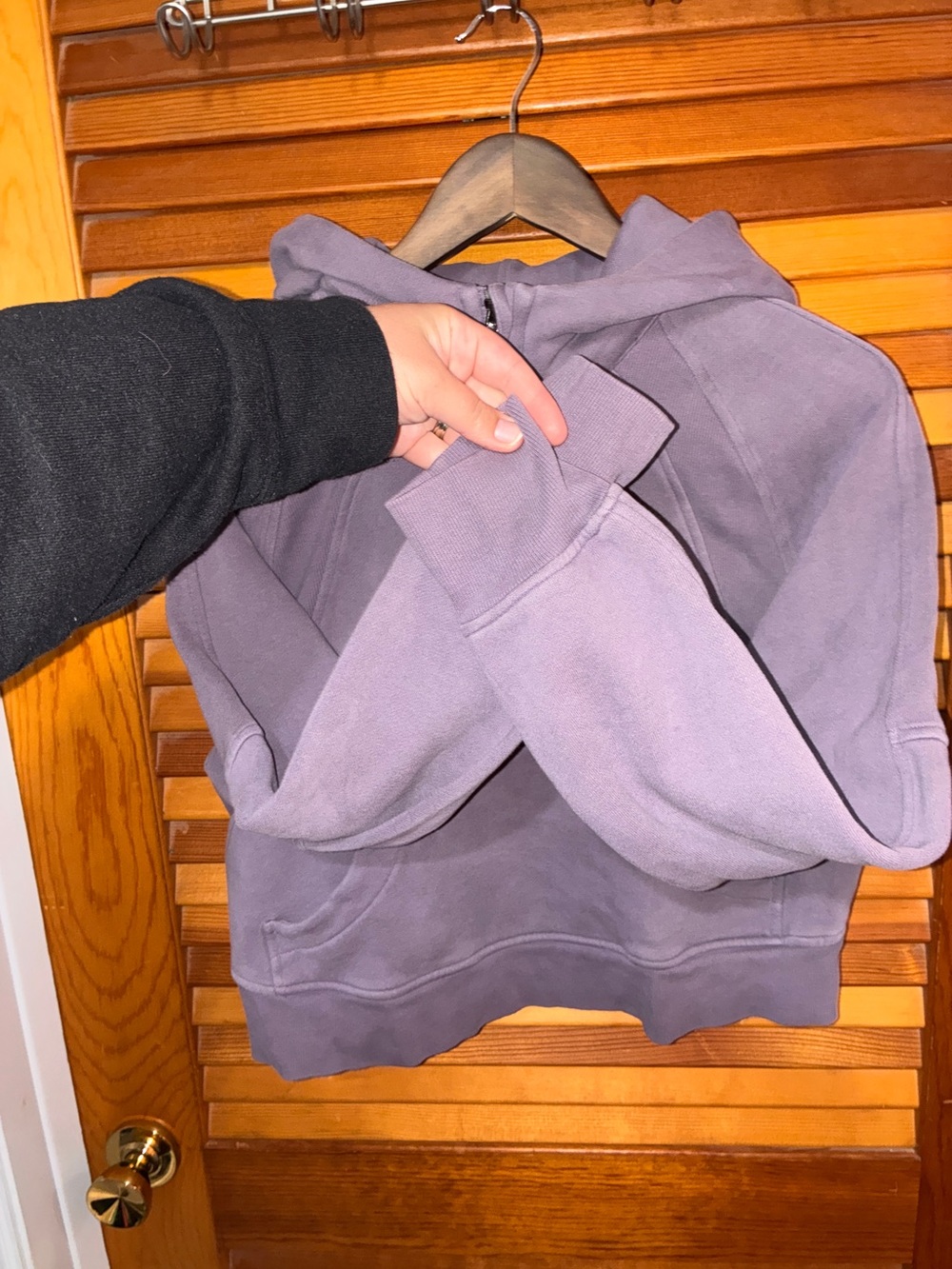 Lululemon Scuba Oversized Half-Zip Hoodie, heathered purple- size xs/s - Picture 2 of 9